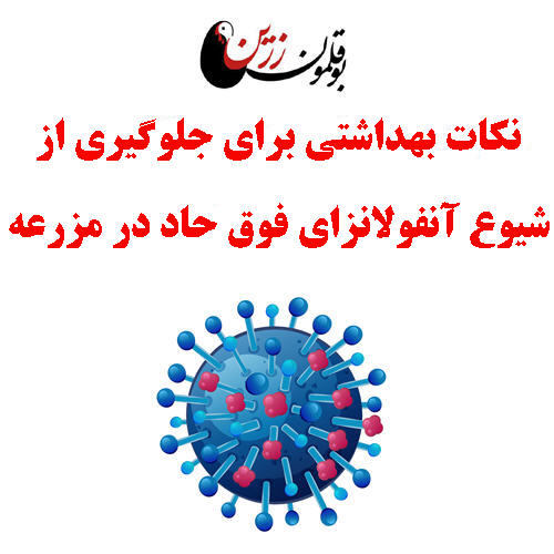 نکات بهداشتی برای جلوگیری از شیوع آنفولانزای فوق حاد در مزرعه